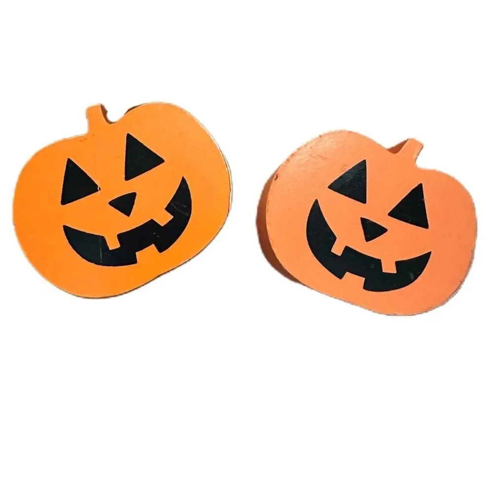 Jack O' Lantern Pumpkin Halloween Wooden Decor Farmhouse Fall Tray Shelf Sitter